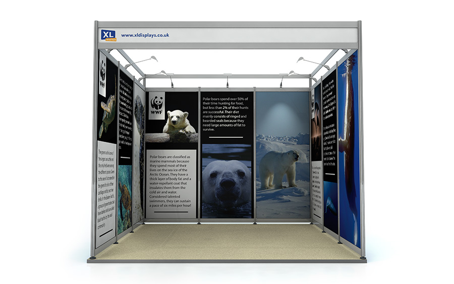 Foamex Graphics to Suit a 3m x 3m U-Shape Shell Scheme