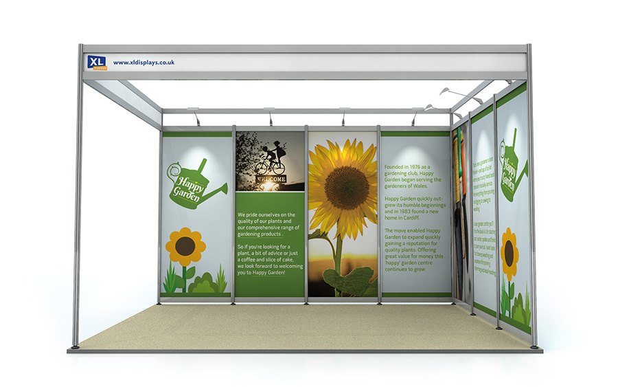Foamex Graphics to Suit a 3m x 4m L-Shape Shell Scheme