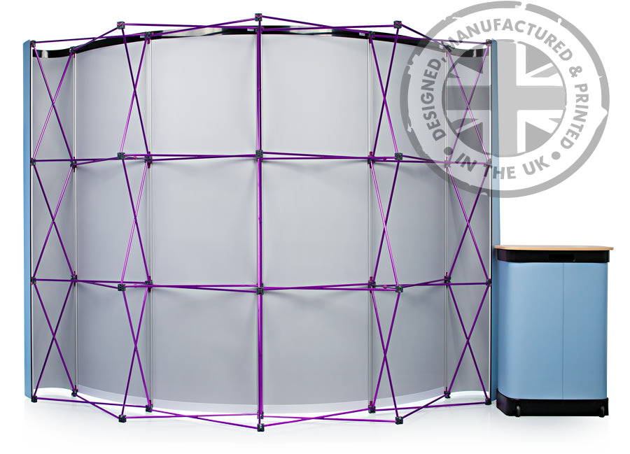 Rear of 3x4 Pop Up Stand (Graphic Wrap and Beech Top Not Included - Upgrade to Exhibitor Kit)