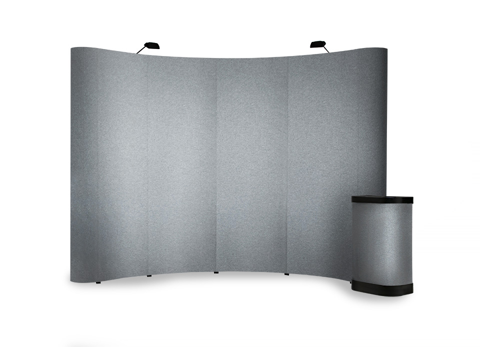 Fabric Pop Up Stand 3x4 Curved