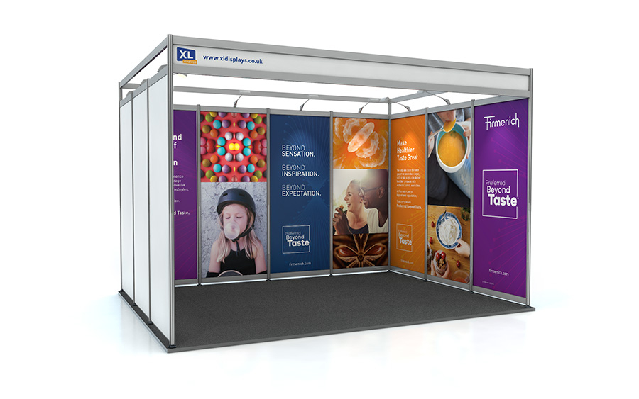 3m x 4m U-Shape Exhibition Shell Scheme PVC Graphics