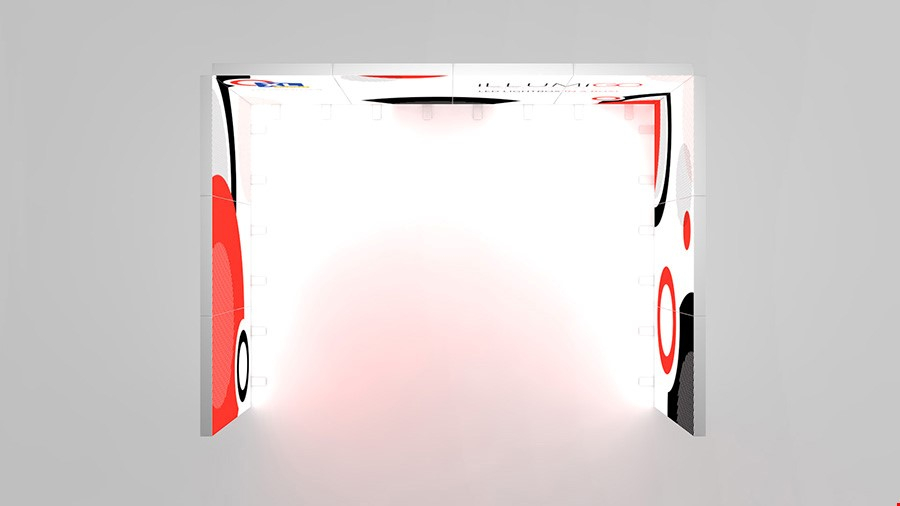 Top View of 3x4 iLLUMiGO™ Fabric Light Box Display