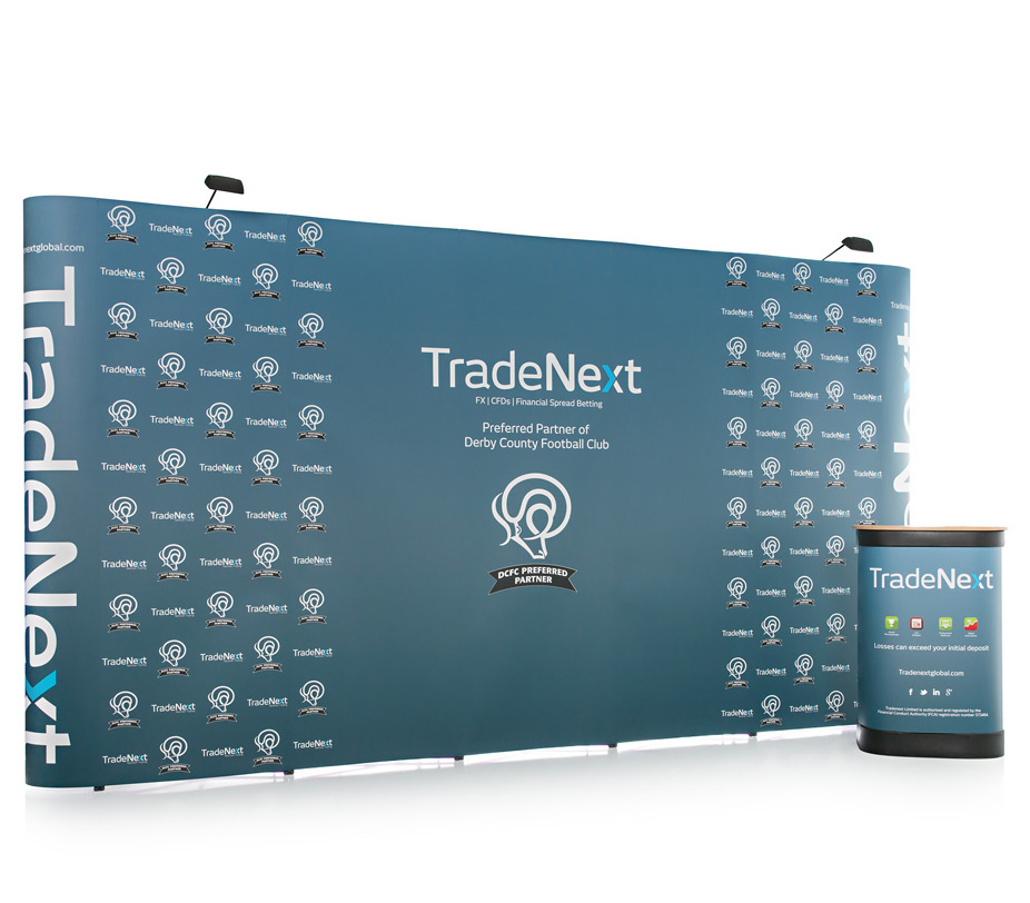 3x5 Double Sided Straight Pop Up Display Stand.