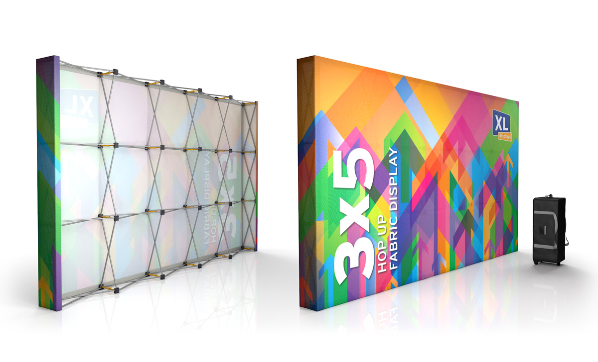 3x5 Impact Hop Up Stand - Fabric Display Stands With Velcro Graphics