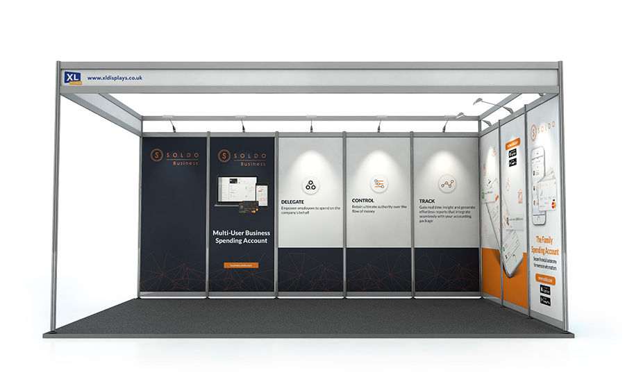 PVC Graphics to Suit a 3m x 5m L-Shape Shell Scheme