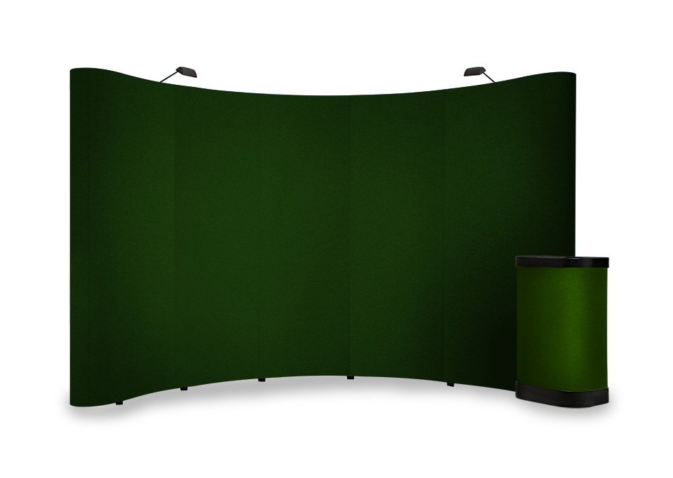 3x5 Large Fabric Curved Pop Up Stand