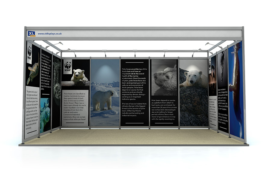 Foamex Graphics to Suit a 3m x 5m U-Shape Shell Scheme