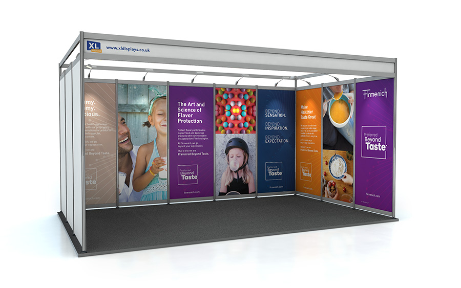 3m x 5m U-Shape Shell Scheme Exhibition Stand PVC Graphics