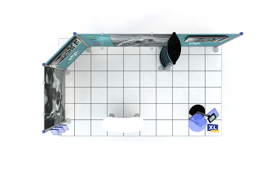 Centro Stand 3x5m Plan View