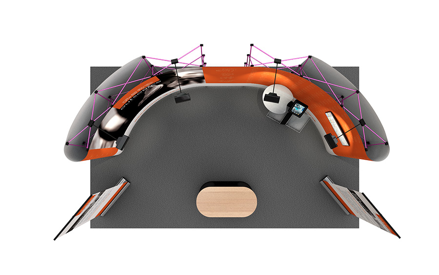 Plan View Of Bespoke Pop Up Stand