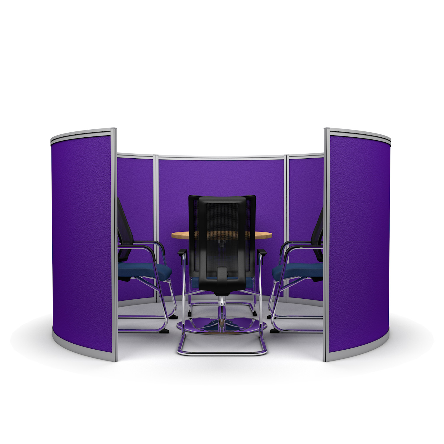 4 Person Round Office Meeting Booth 2.4m Wide