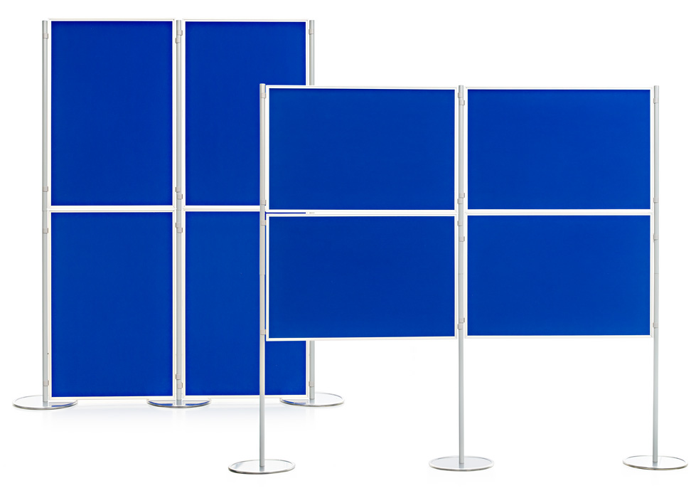 4 Panel and Pole Pinnable Display Boards Can be Used Landscape and Portrait For Different Events