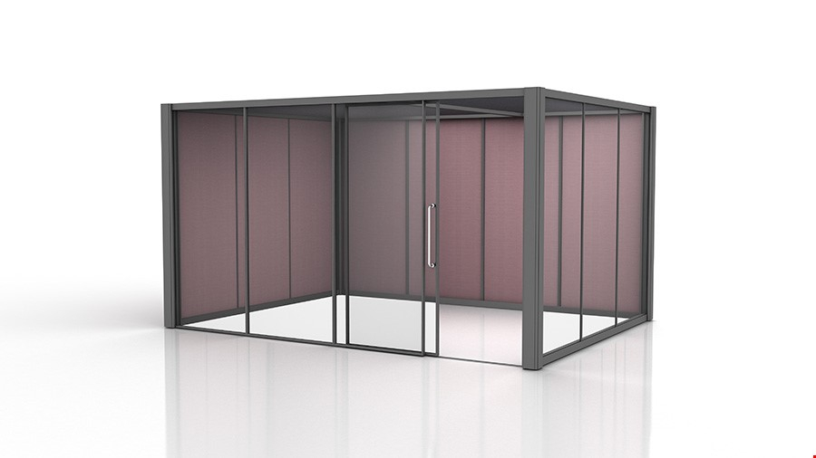 4m x 3m Freestanding Partially Glazed Office Meeting Room