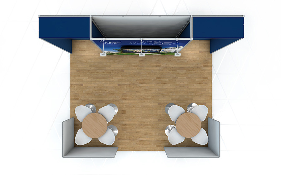 Linear Vector Exhibition Stand  Plan View