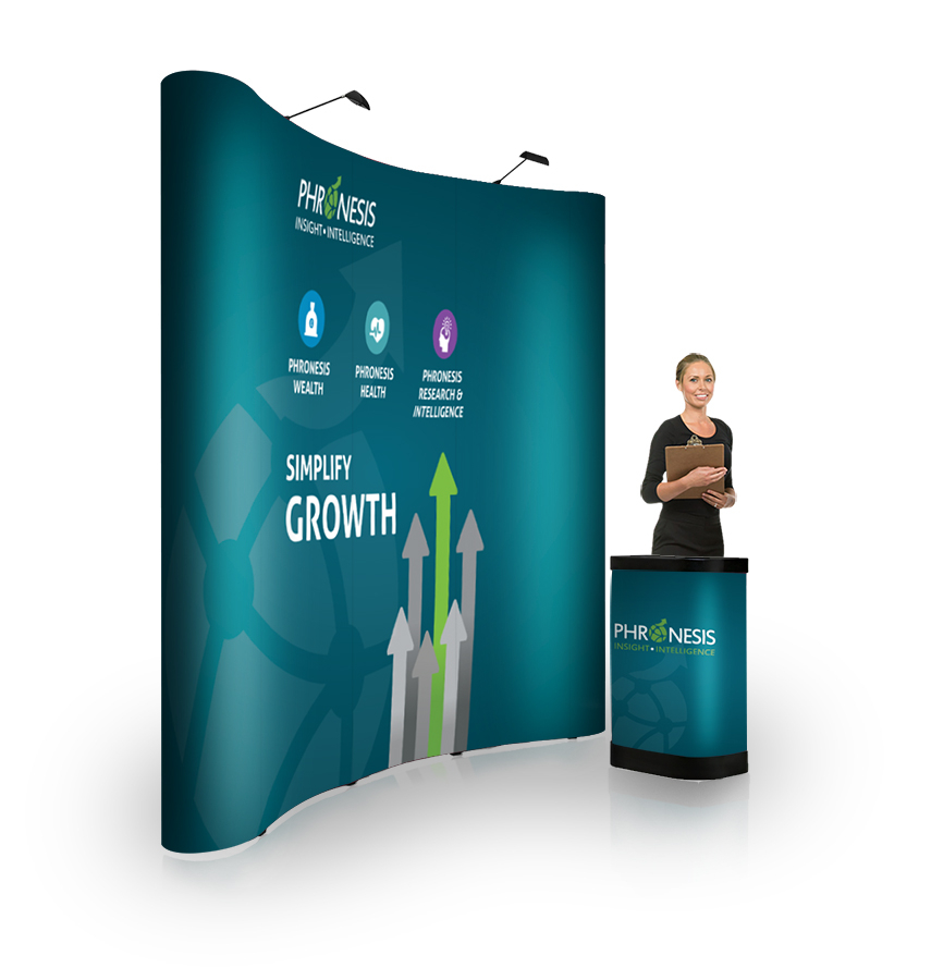 4x3 XL Jumbo Pop Up Curved Display Solution