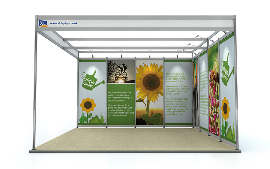 Foamex Graphics to Suit a 4m x 4m L-Shape Shell Scheme