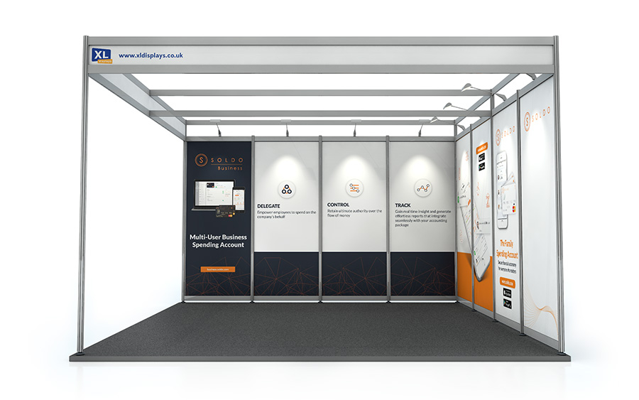 PVC Graphics to Suit a 4m x 4m L-Shape Shell Scheme