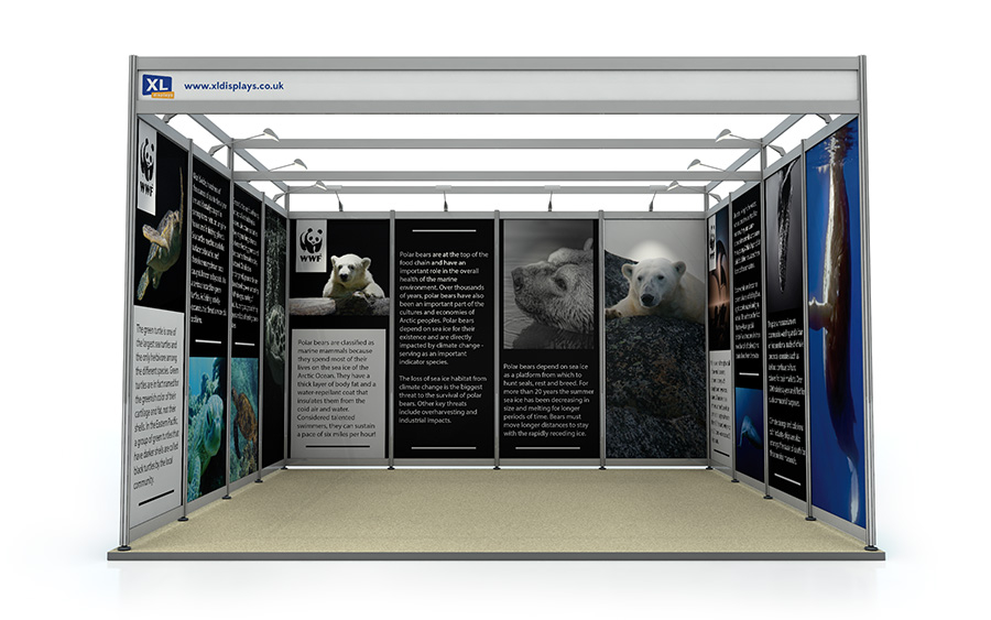 Foamex Graphics to Suit a 4m x 4m U-Shape Shell Scheme