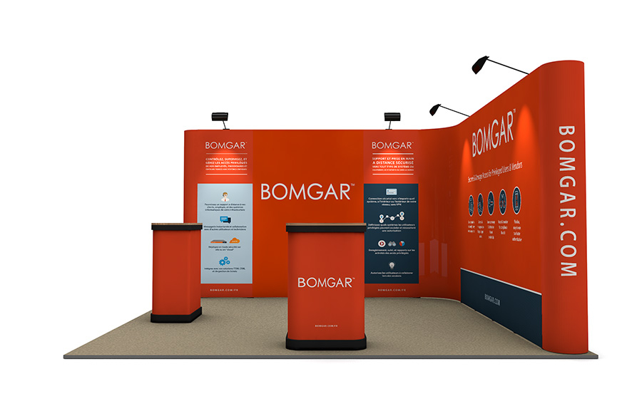 4m x 4m L-Shaped Linked Pop Up Display Right Side