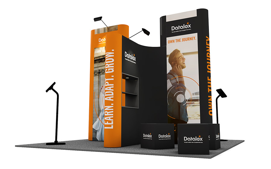 4m x 4m Linked Pop Up Display System With Accessories