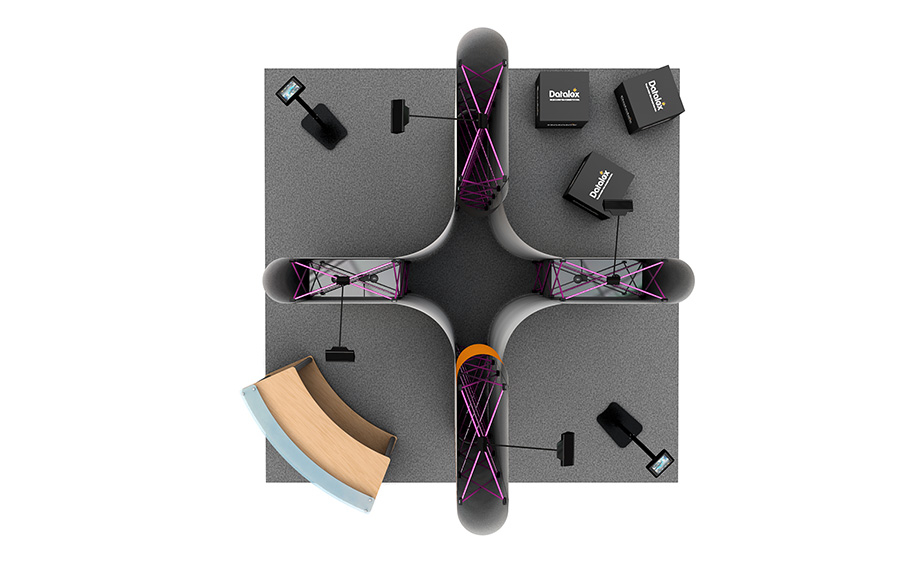 Pop Up Stand Plan View - Designed to Fit 4m x 4m Exhibition Space