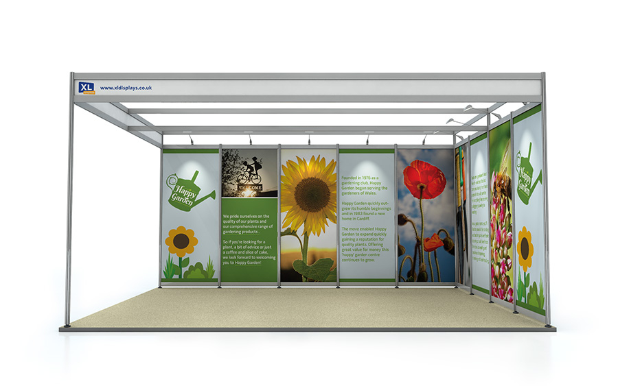 Foamex Graphics to Suit a 4m x 5m L-Shape Shell Scheme