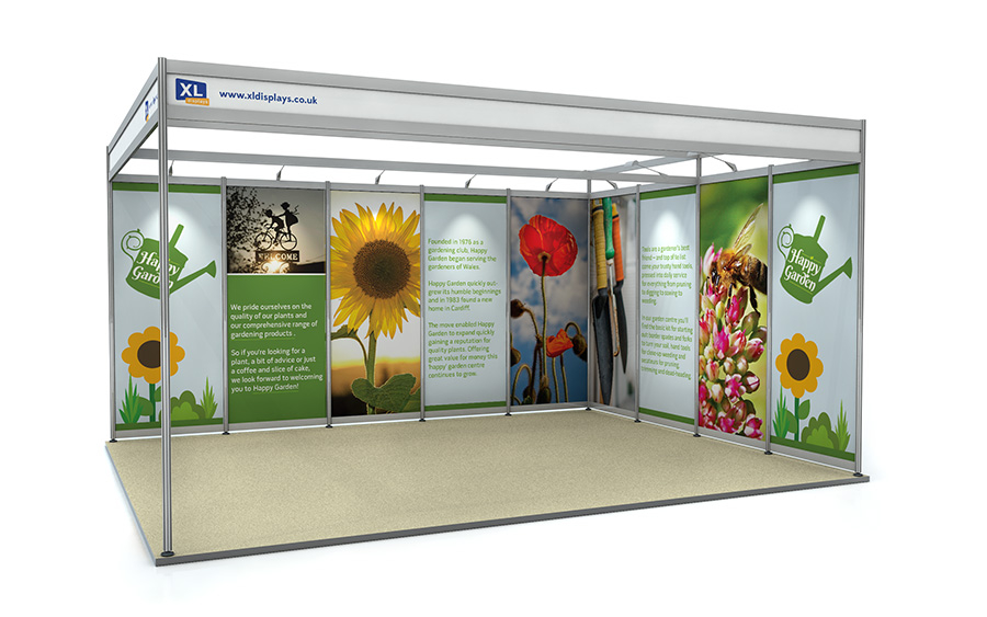 4m x 5m Exhibition Shell Scheme L-Shape Foamex Graphics