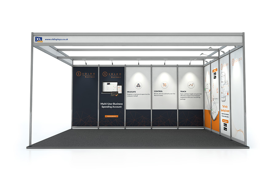 PVC Graphics to Suit a 4m x 5m L-Shape Shell Scheme