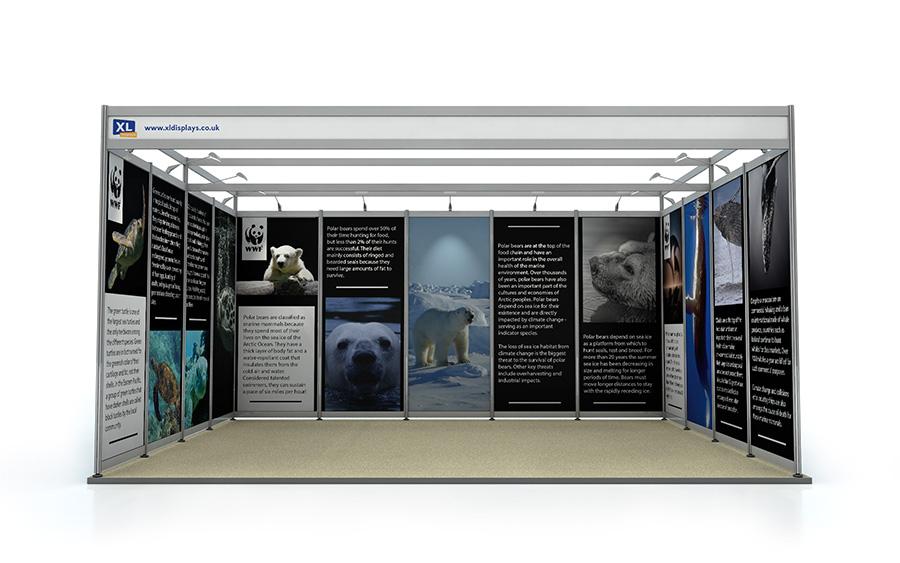 Foamex Graphic Panels to Suit a 4x5m U-Shape Shell Scheme