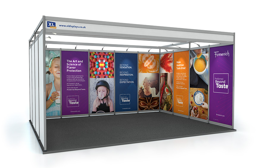 4m x 5m U-Shape Exhibition Shell Scheme PVC Graphics