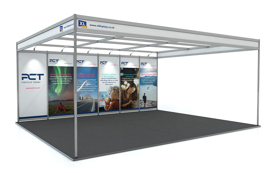 4m x 6m Exhibition Shell Scheme Back Wall PVC Graphics