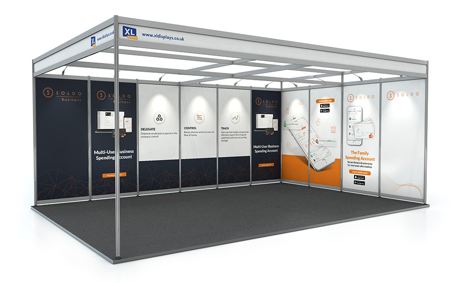 4m x 6m Exhibition Shell Scheme | Printed PVC Graphic Panels | UK Made