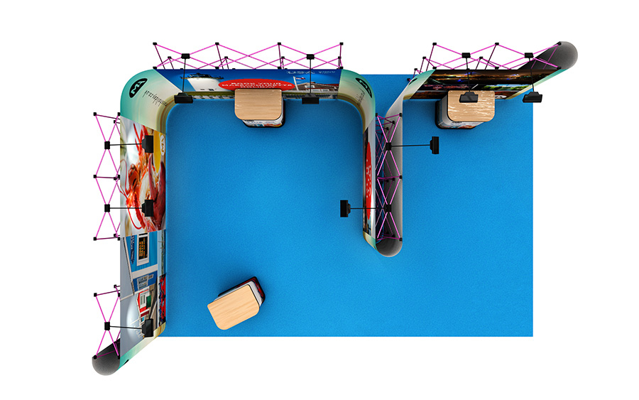 4x6 Linked Pop Up Exhibition Stand Plan View