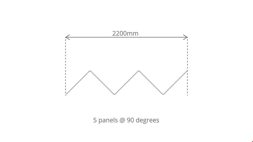5 Panel Mobile Concertina Screen Room Divider Floor Plan