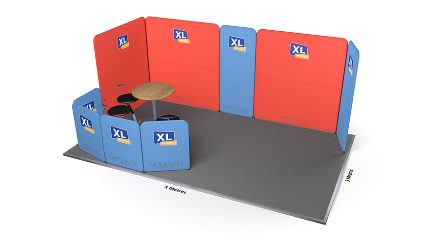 Modulate™ 5m x 3m Stretch Fabric Exhibition Stand 