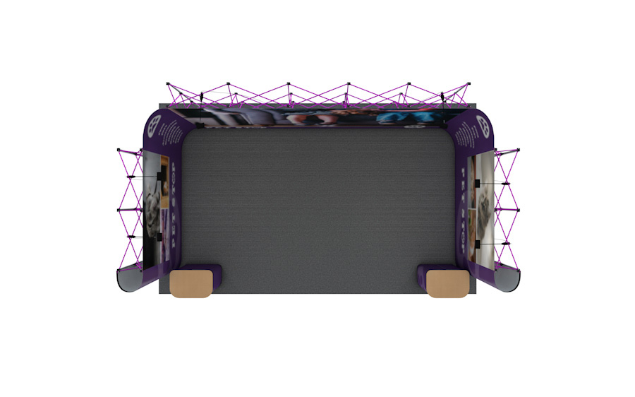 Top View Of 5m x 3m U-Shaped Linked Pop Up Display