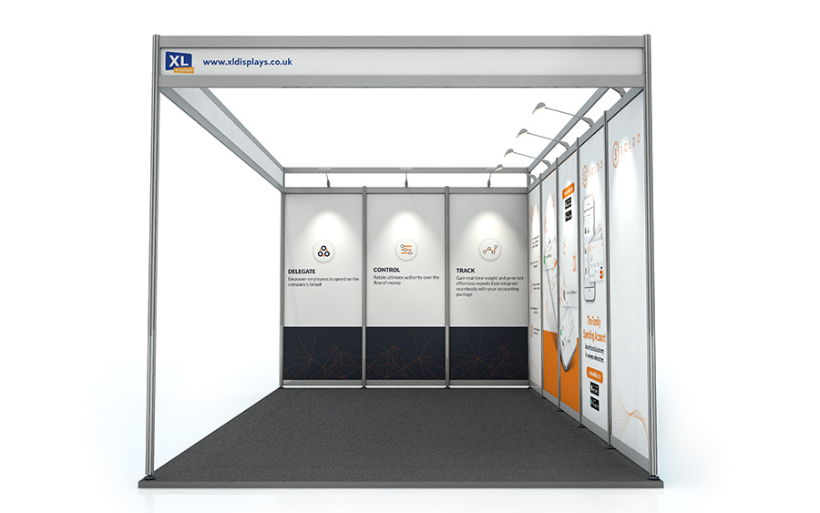 PVC Graphics to Suit a 5m x 3m L-Shape Shell Scheme