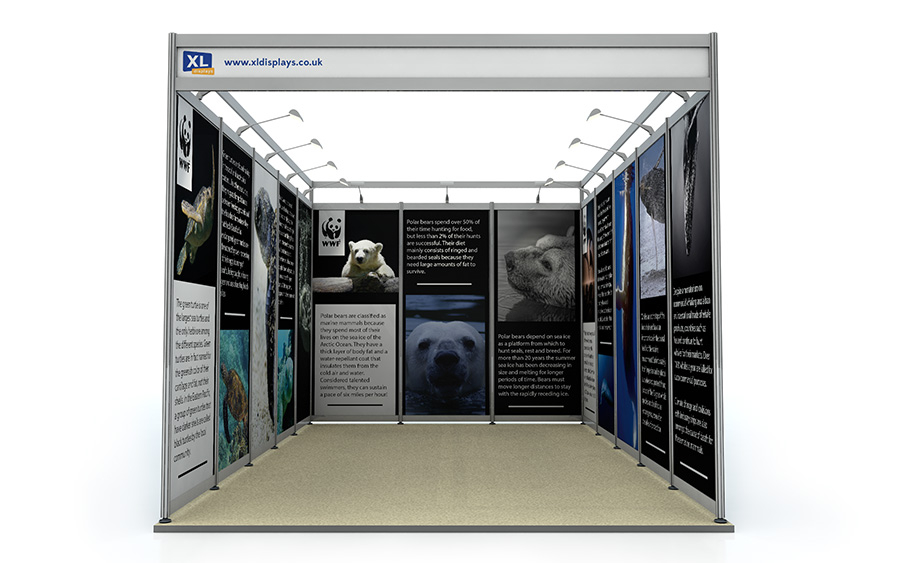 Foamex Graphics to Suit a 5m x 3m U-Shape Shell Scheme