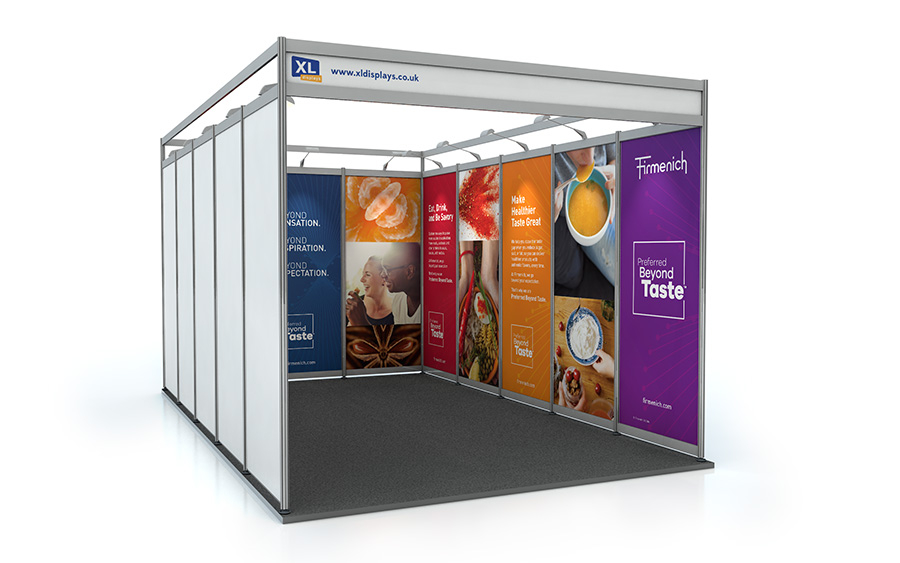 5m x 3m U-Shape Exhibition Shell Scheme PVC Graphics