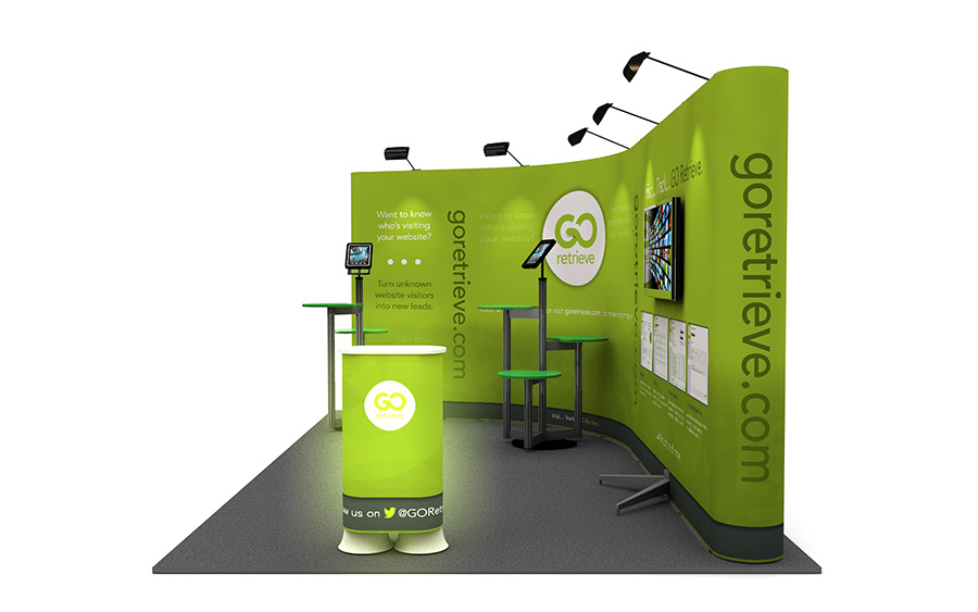 Bespoke Curved Back Wall - 5x3m Pop Up Stand
