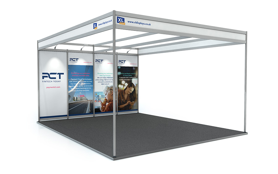 5m x 4m Shell Scheme Back Wall PVC Graphics