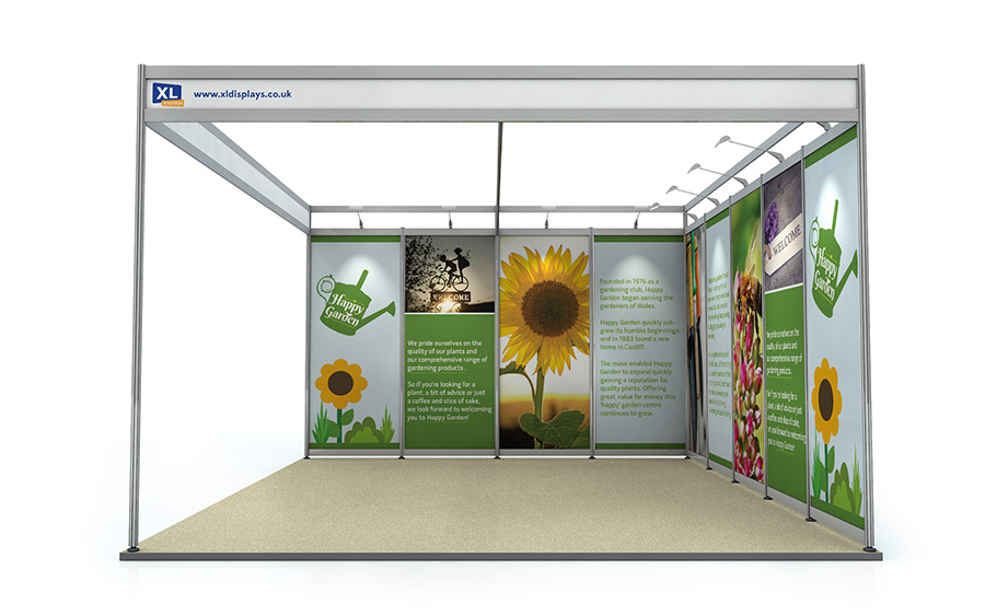 Foamex Graphics to Suit a 5m x 4m L-Shape Shell Scheme