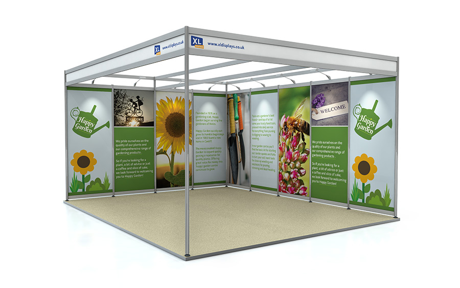 5m x 4m L-Shape Exhibition Shell Scheme Foamex Graphics