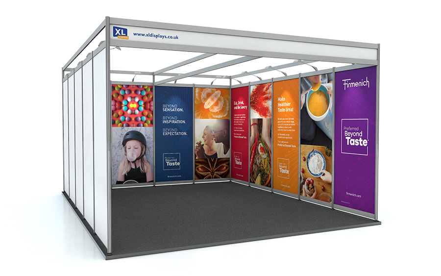 5m x 4m U-Shape Shell Scheme Exhibition Stand PVC Graphics