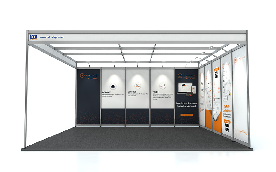 PVC Graphics to Suit a 5m x 5m L-Shape Shell Scheme