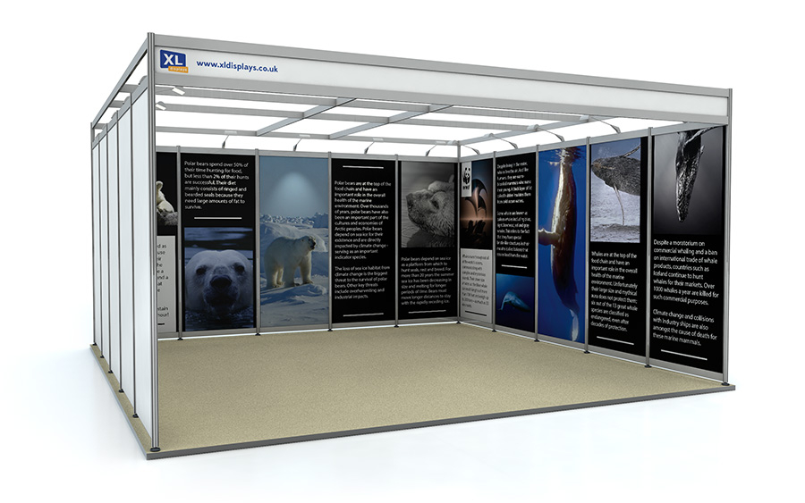 5m x 5m U-Shape Shell Scheme Exhibition Stand Foamex Graphics