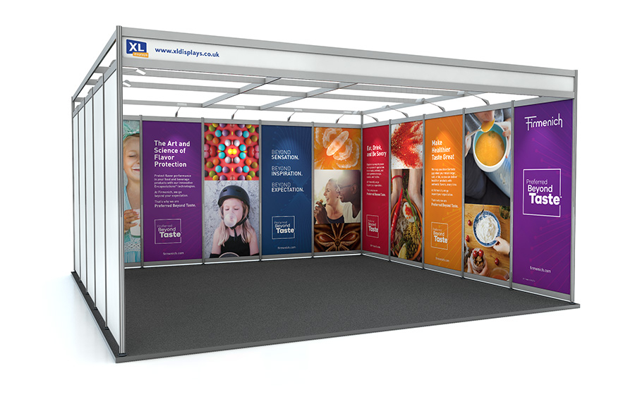 5m x 5m U-Shape Shell Scheme Exhibition Stand PVC Graphics