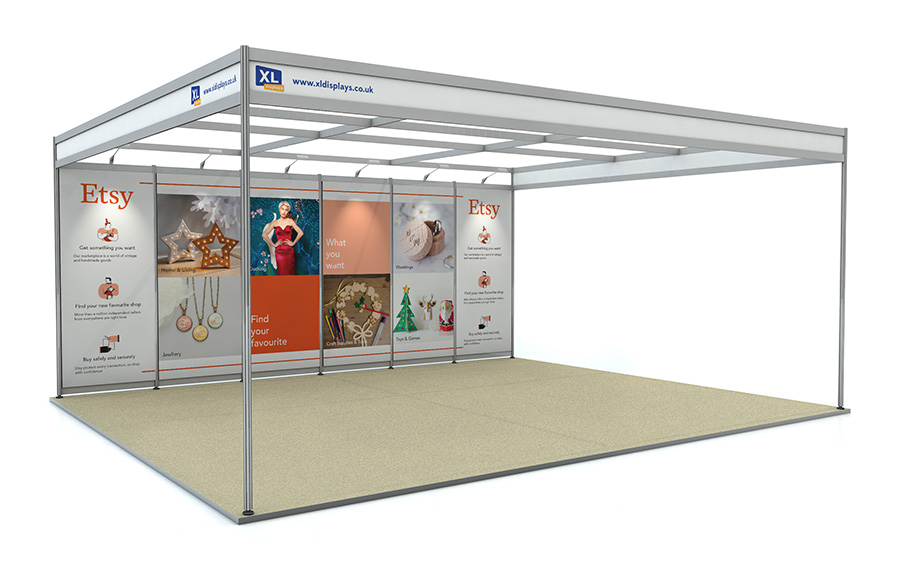 5m x 6m Back Wall Exhibition Shell Scheme Foamex Graphics