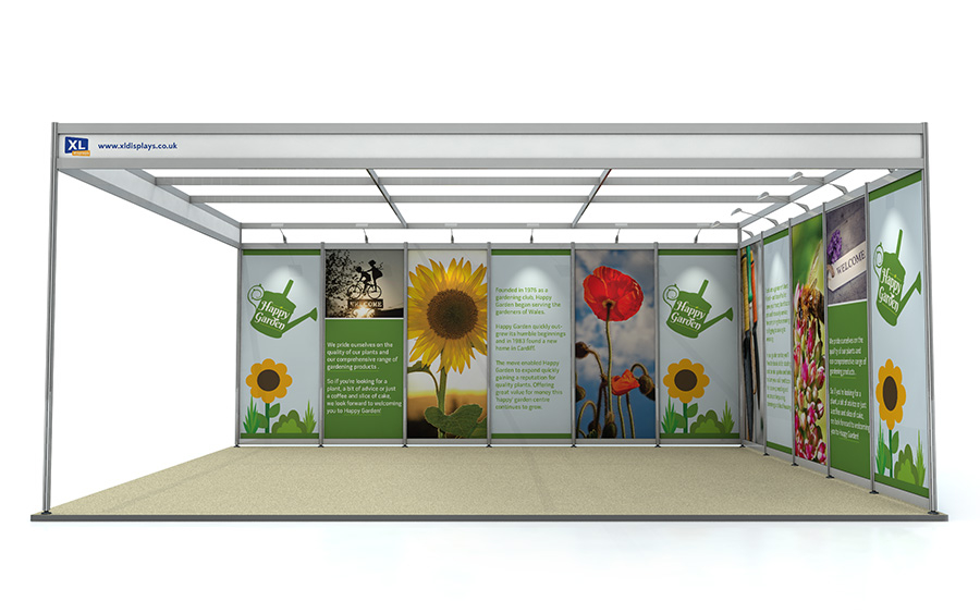 Foamex Graphics to Suit a 5m x 6m L-Shape Shell Scheme