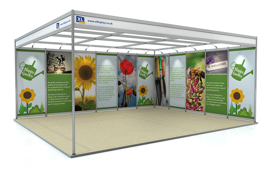 5m x 6m Exhibition Shell Scheme L-Shape Foamex Graphics